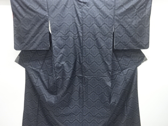 JAPANESE KIMONO / DORO OSHIMA TSUMUGI / ENSEMBLE / WOVEN FLOWER